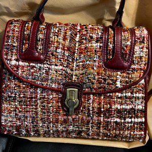 NWOT Patricia Nash rare Tweed Burgandy purse with matching wallet